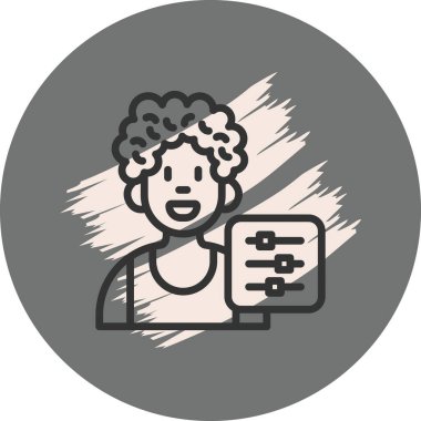 Gülümseyen kişi kontrol kaydıracı grafiğini tutuyor