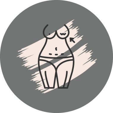 Göğüs simgesi basit düz illüstrasyon