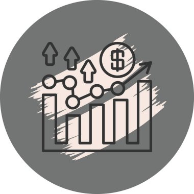 Artan finansal büyüme ve eğilimleri gösteren grafik