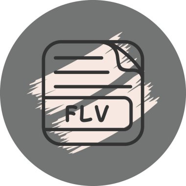FLV File Icon, social media graphic