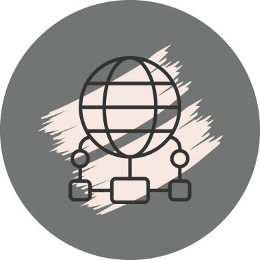 Ağ simgesi vektör illüstrasyon tasarımı