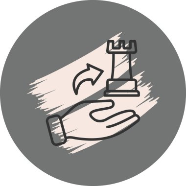 Kale dizaynlı satranç taşı