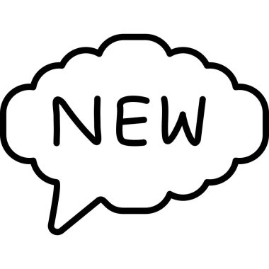 Yeni sözcüğü içeren konuşma balonu