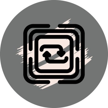 İçinde oklar olan soyut dairesel logo