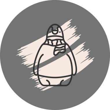 Penguen simgesi vektör çizimi tasarımı