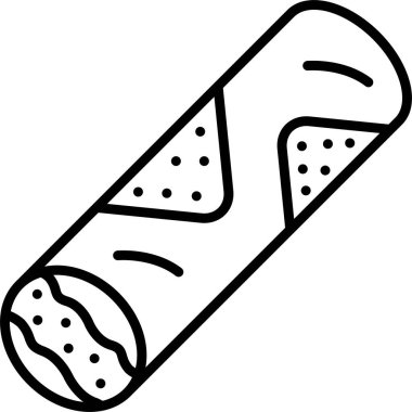 İçi tatlı malzemelerle dolu rulo pasta.