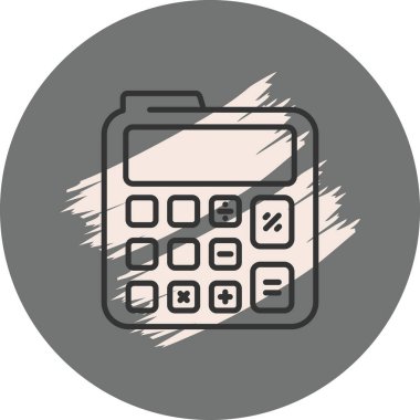 Gri arkaplanda basit hesap makinesi simgesi