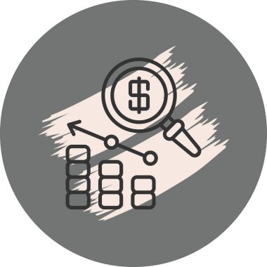 Pazar Analizi web simgesi vektör illüstrasyonu