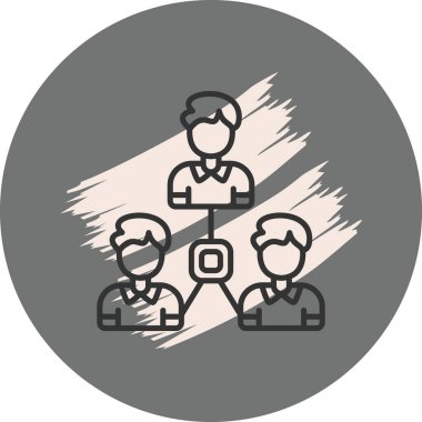 Ağ diyagramına bağlı üç kişi