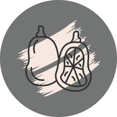 Dökümlü arka planda iki özet meyve