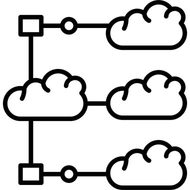 Diyagramda çizgilerle bağlı bulutlar