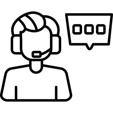Sohbet Simgesi vektör çizimi tasarımı