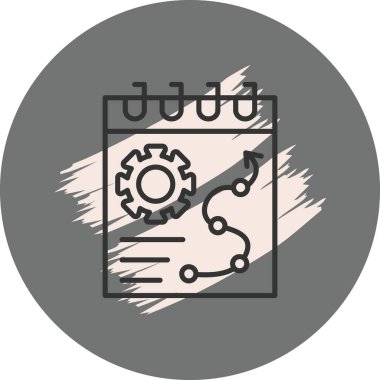 Strateji simgesi vektör illüstrasyon tasarımı