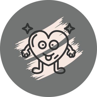 Çizgi film karakteri gülümsüyor ve göz kırpıyor