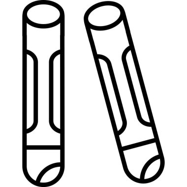 Yuvarlak uçlu iki silindirik nesne