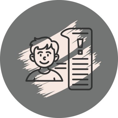 İnceleme simgesi basit düz illüstrasyon