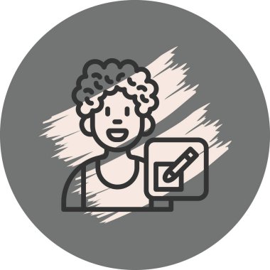 Dijital tasarım üzerinde çalışan gülümseyen kişi