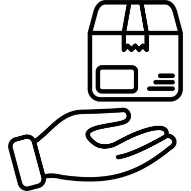 Küçük teslimat paketini tutuyorum.