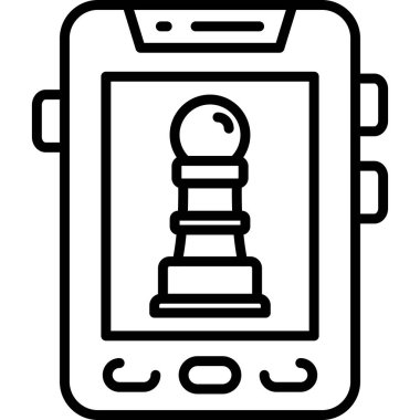 Satranç taşını ekranda gösteren akıllı telefon