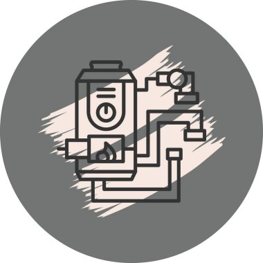 Su ısıtıcısı ve boruların çizimi