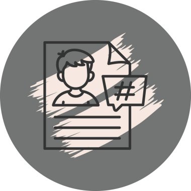 Profil resmi ve metin gösteren basit grafik