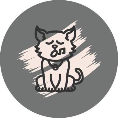  Şarkı söyleyen kedi. Basit grafik gösterimi.