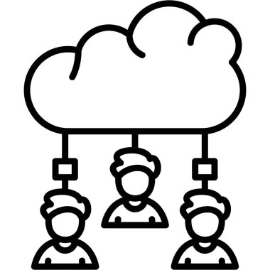 Bulut Sağlayıcı Simgesi, Beyaz Arkaplan Görüntü