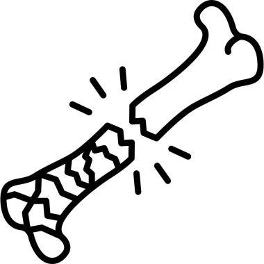 Kırık kemikler, çatlaklar ve keskin kenarlar.