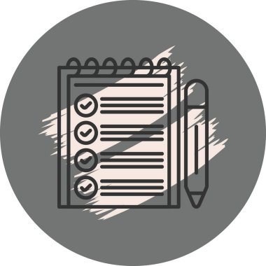 Kontrol listesi ve kalem içeren not defteri