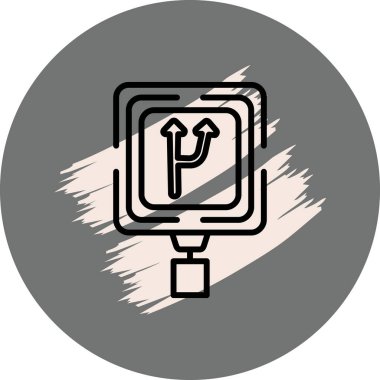 Yol işareti yön ve navigasyon seçeneklerini gösterir