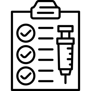 Aşı simgesi basit düz illüstrasyon