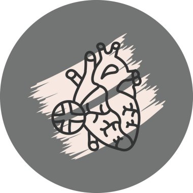 Ok ve fırça darbeleriyle kalp grafiği