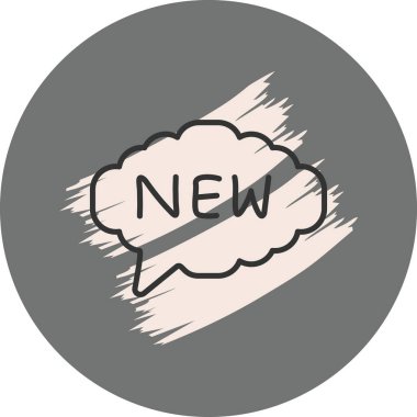 Gri arkaplan dizaynlı yeni konuşma balonu