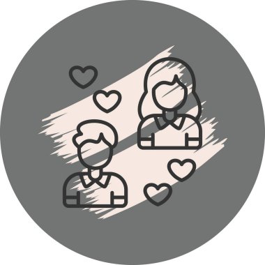 Kalplerle ve aşkla çevrili iki insan