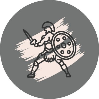 Kılıç Ustası Satırı Simgesi, Beyaz Arkaplanda Basit Görüntü 