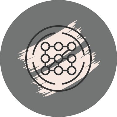 Abstract geometric pattern with connected circles