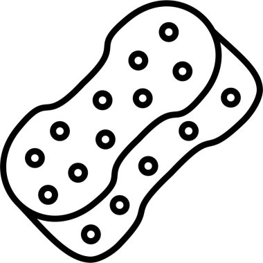 Noktalı desenlerle dolu iki sünger.