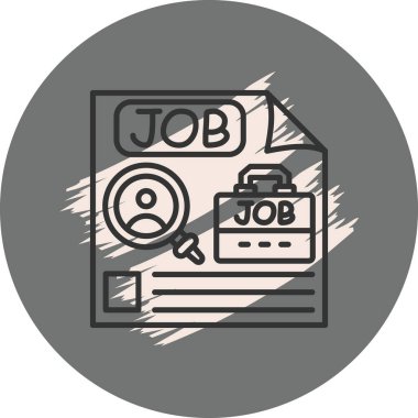 Çantalı ve büyüteçli iş başvuru formu