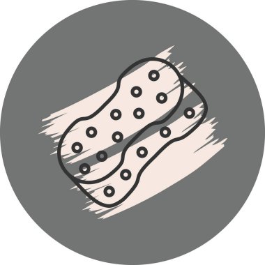 Simple sponge with dotted texture on background