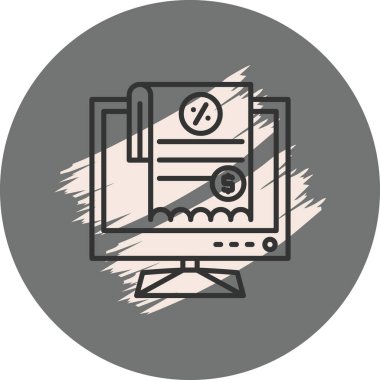 Beyaz Arkaplanda Fatura Simgesi olan Lcd Ekranı