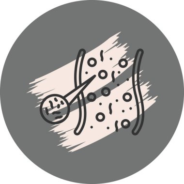 Hücrelerin ve mikroorganizmaların soyut çizimi