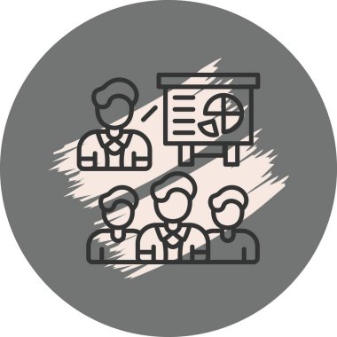 Toplantıda sunumu tartışan bir grup insan