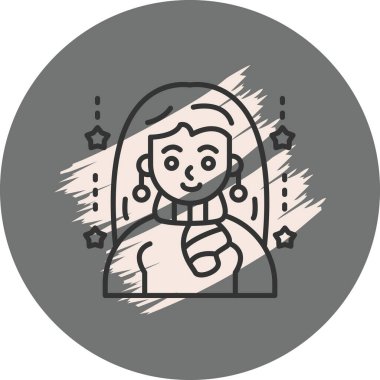 Yıldızlı akıllı telefonu tutan gülümseyen kadın.