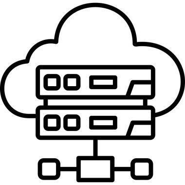 Bulut Sunucusu Simgesi, Beyaz Arkaplan Görüntü