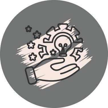 elini tutarak ampul ve Dişliler