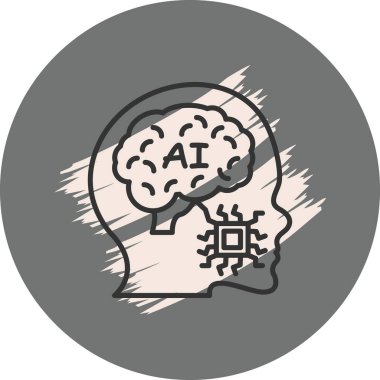 Yapay zeka kavramını temsil eden beyin grafiği