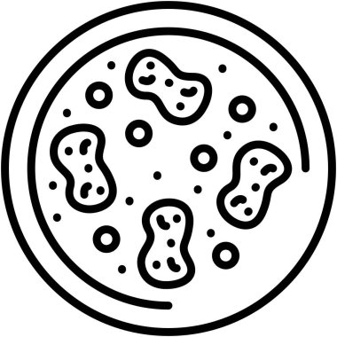 Tabaktaki çerezin basit çizgisi