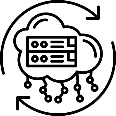 Bulut Yedekleme Simgesi, Beyaz Arkaplan Görüntü