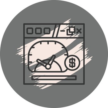 Finansal performans ölçümlerini gösteren hız göstergesi grafiği