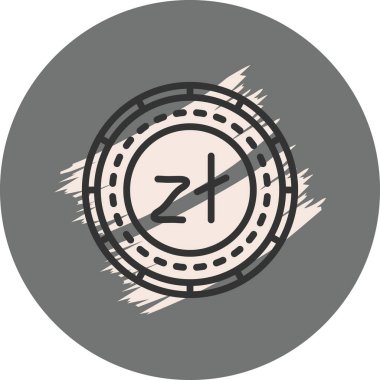 Polonya Zloty Para Simgesi. Uygulama veya web sayfası için basit web logosu 